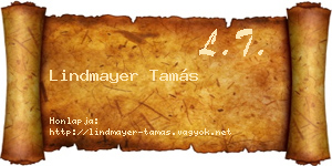 Lindmayer Tamás névjegykártya