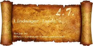 Lindmayer Tamás névjegykártya